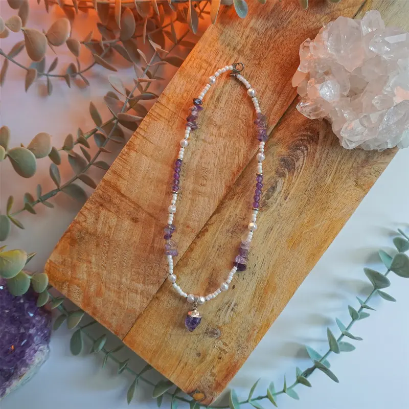 Collar Althea con Amatista - Calma, intuición y equilibrio