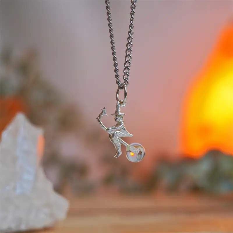 Collar Bruja con Cuarzo Blanco | Limpieza energética y claridad