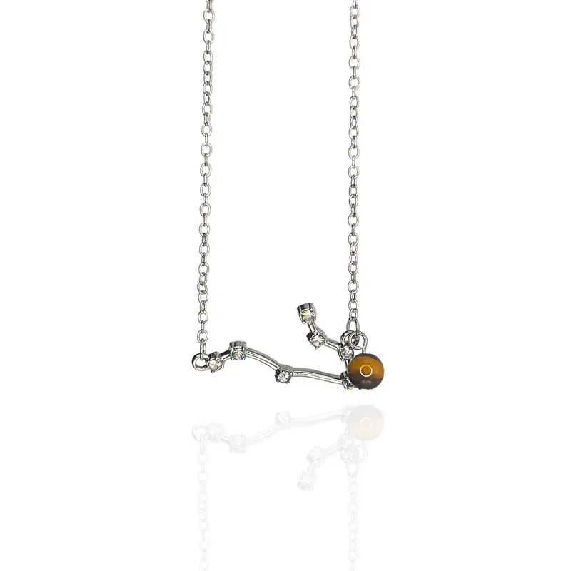 Collar Géminis con Ojo de Tigre