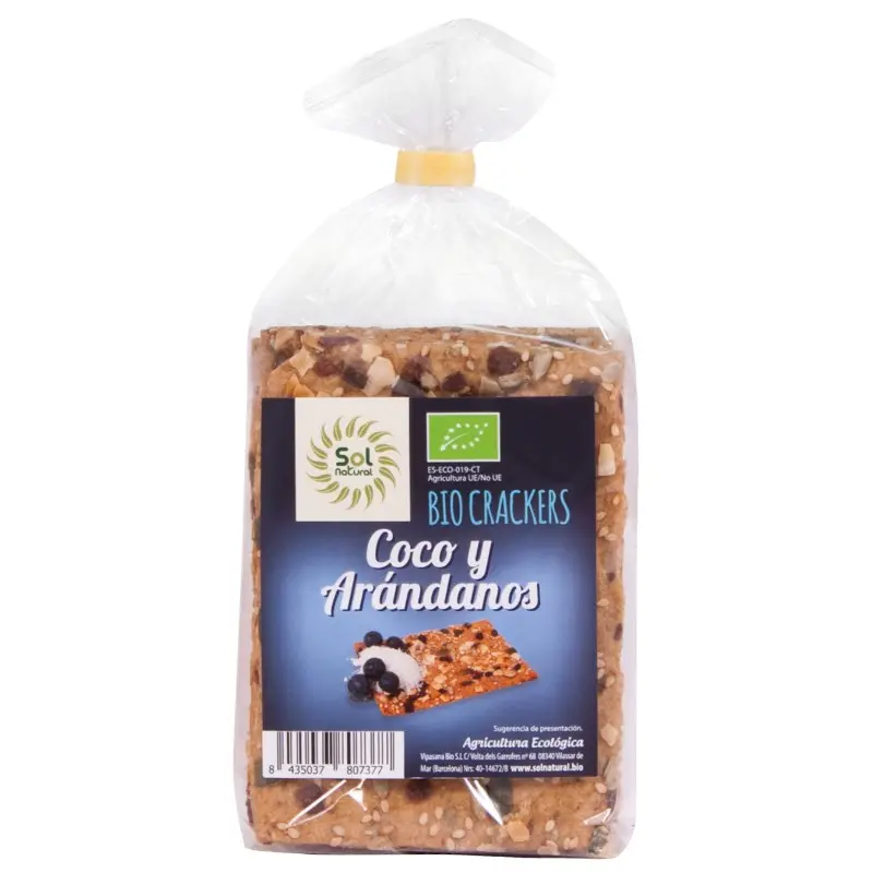 CRACKER CON ARANDANOS Y COCO BIO 200 g