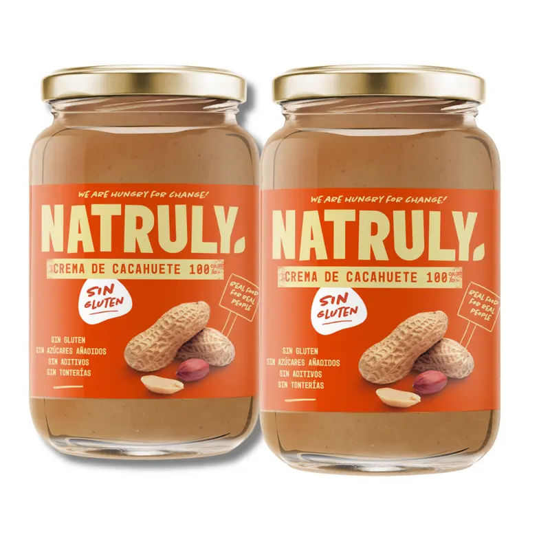 Crema de Cacahuete 100% Natural sabor Original Pack | 2 x 500g