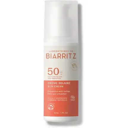 Crema Solar Facial SPF50 Bio Biarritz | Protector Solar Mineral Ecológico | 50 ml