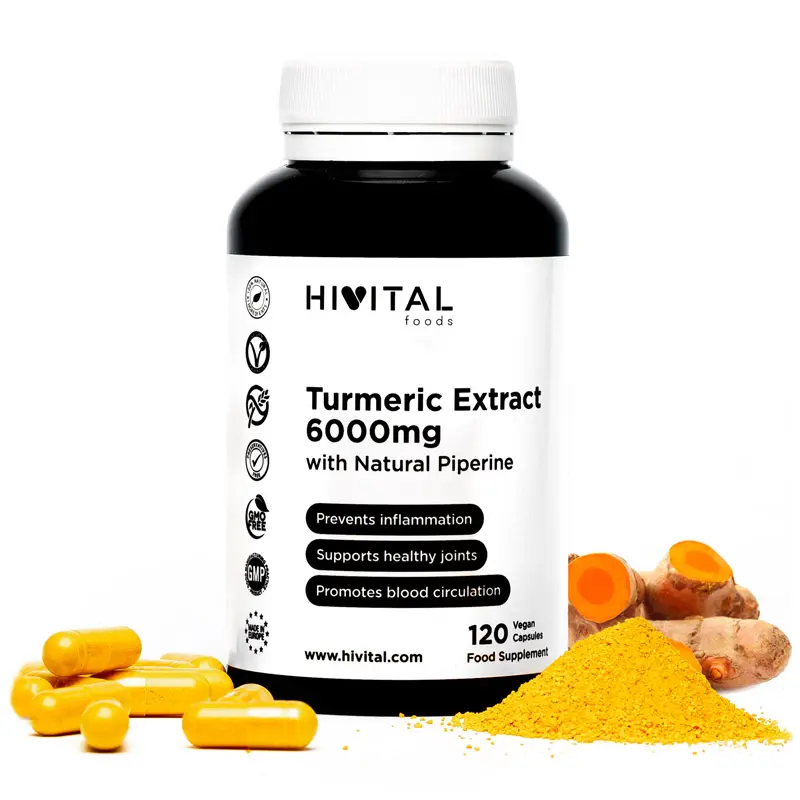 Cúrcuma 6000 mg con Pimienta Negra