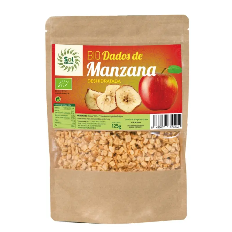 DADOS DE MANZANA BIO 125 g