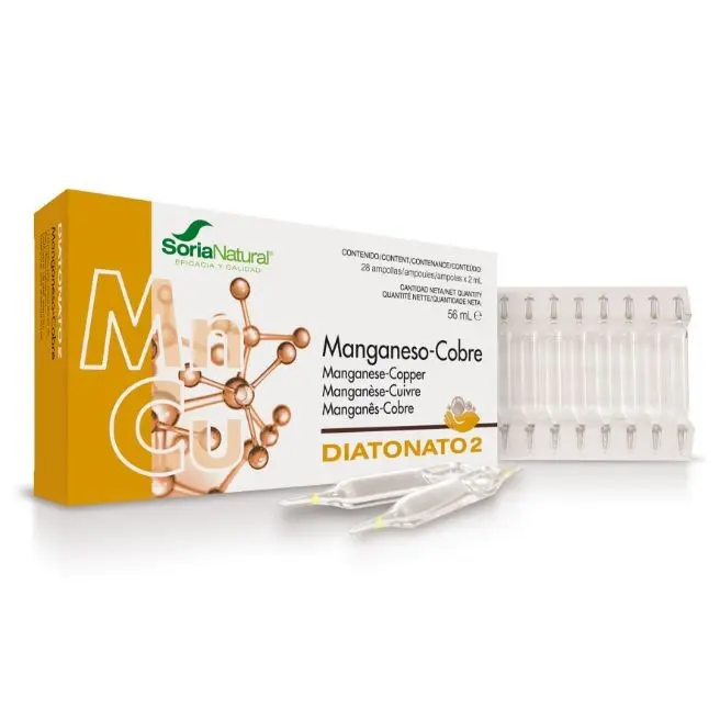 DIATONATO 2 MANGAN/COBRE 28 Ampollas x 2 ml