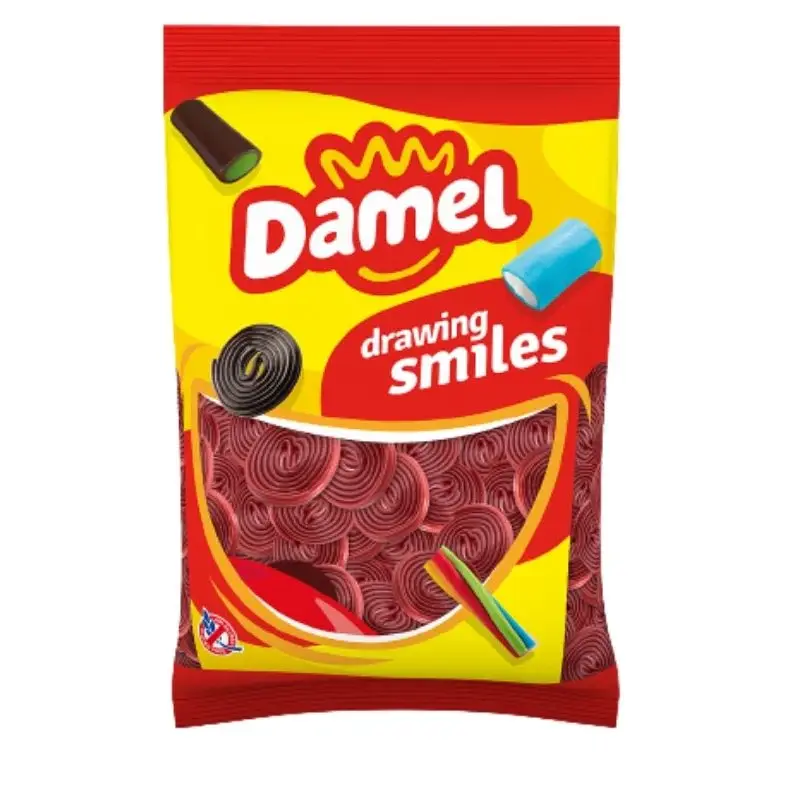 Discos Fresa - Regaliz Espiral Roja (1KG)