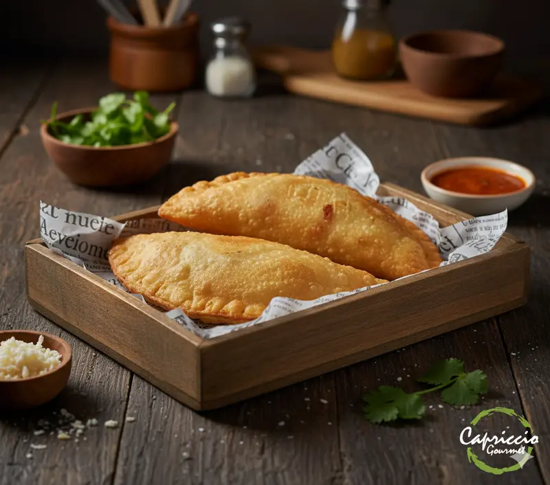 Empanadas Venezolanas Caseras. POLLO Y QUESO CHEDDAR. 2 Unds. 170Grs.
