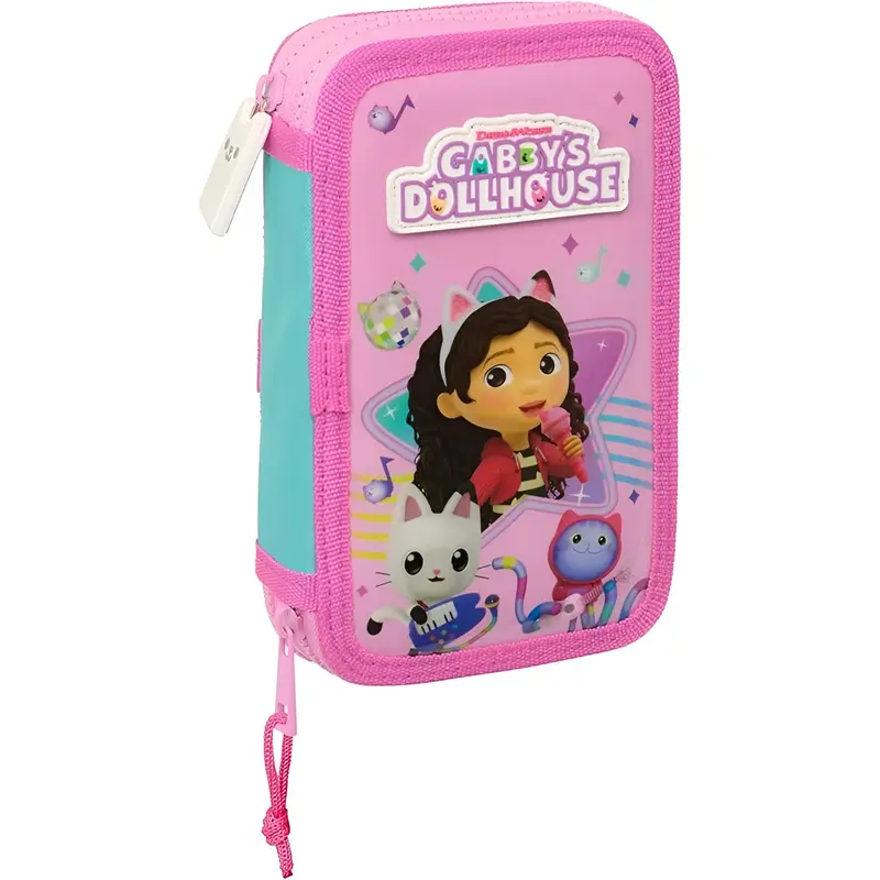 Estuche Plumier doble 28PCS GABBY’S DOLLHOUSE 13x4x19,5CM