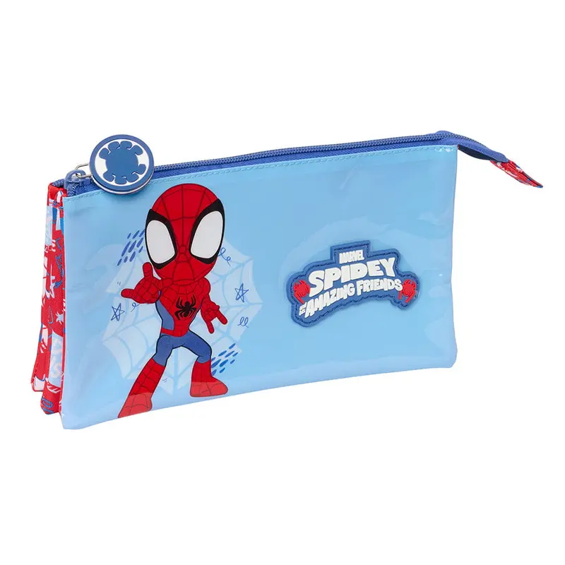 Estuche portatodo triple Spidey "Rescue" 22x3x12cm
