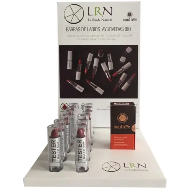 EXPOSITOR BARRAS LABIALES 24 UDS+1 TESTER C/COLOR