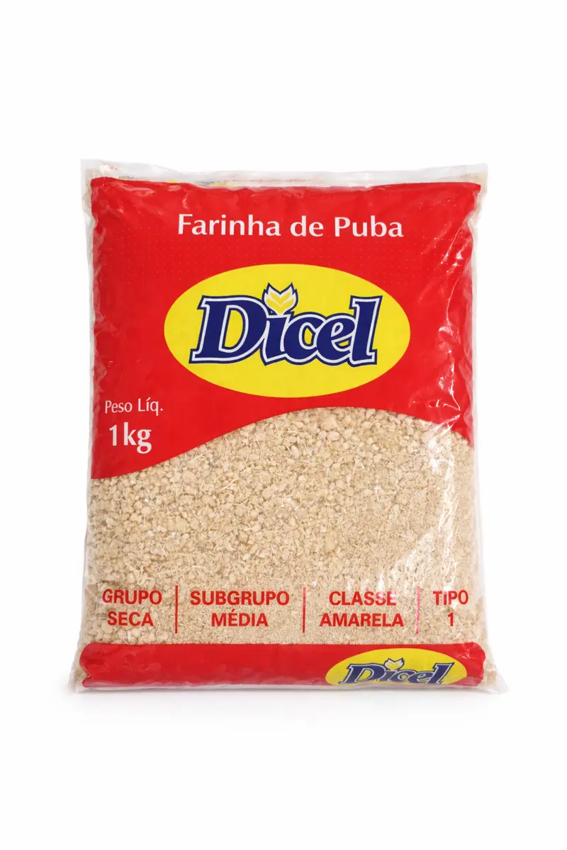 Farinha de Puba Dicel 1kg.
