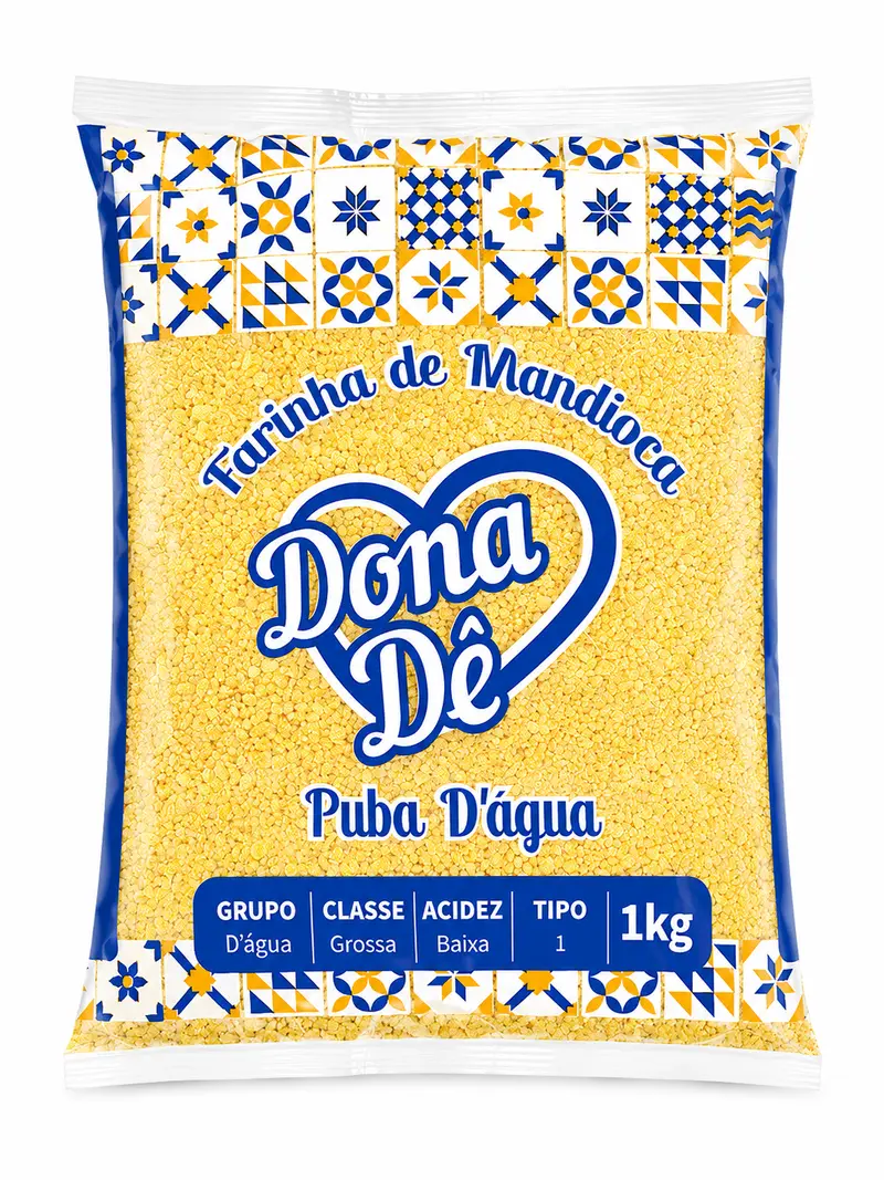 Farinha de Puba Dona Dê 1kg. Puba D'agua.