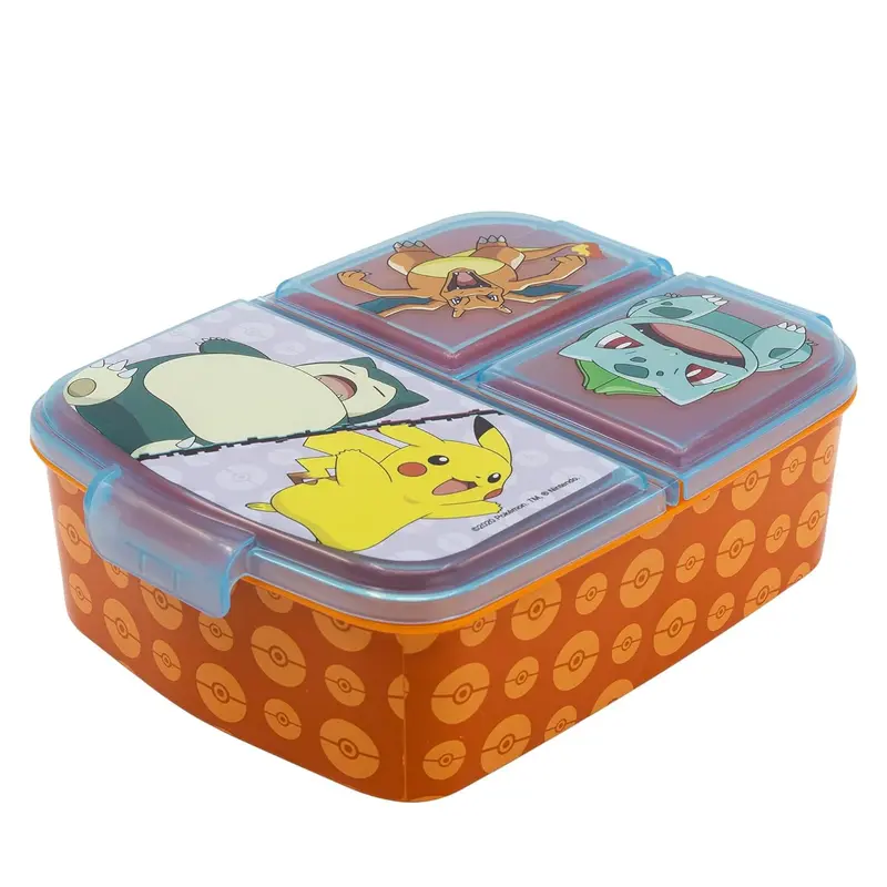 Fiambrera sandwichera tupper triple POKEMON
