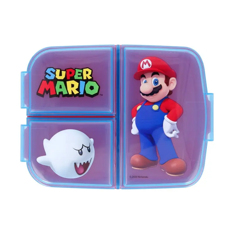 Fiambrera sandwichera tupper triple Super Mario Bros