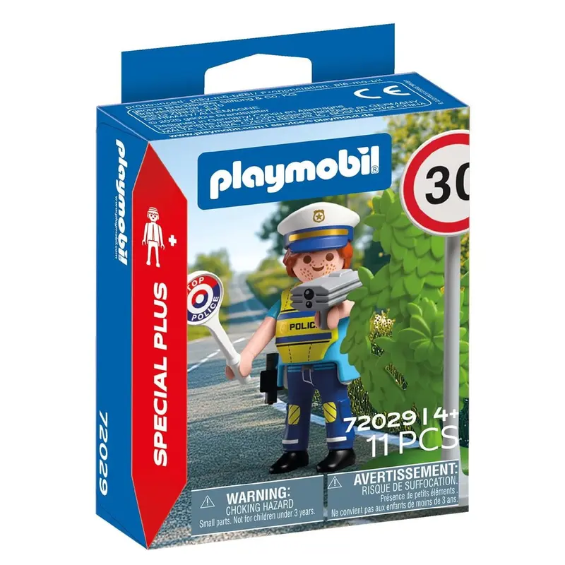 Figura policía con radar de velocidad Playmobil Special Plus 72029