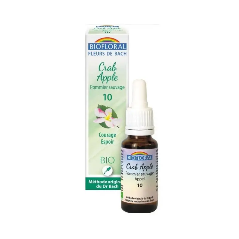 FLORES DE BACH 10 CRAB APPLE MANZANO SILVESTRE BIO