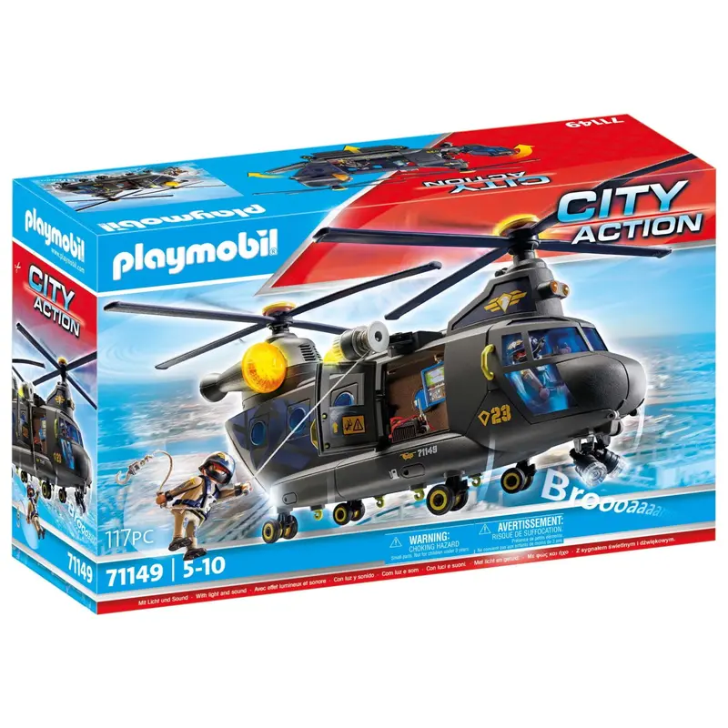 Fuerzas especiales Helicóptero Banana Playmobil City Action 71149