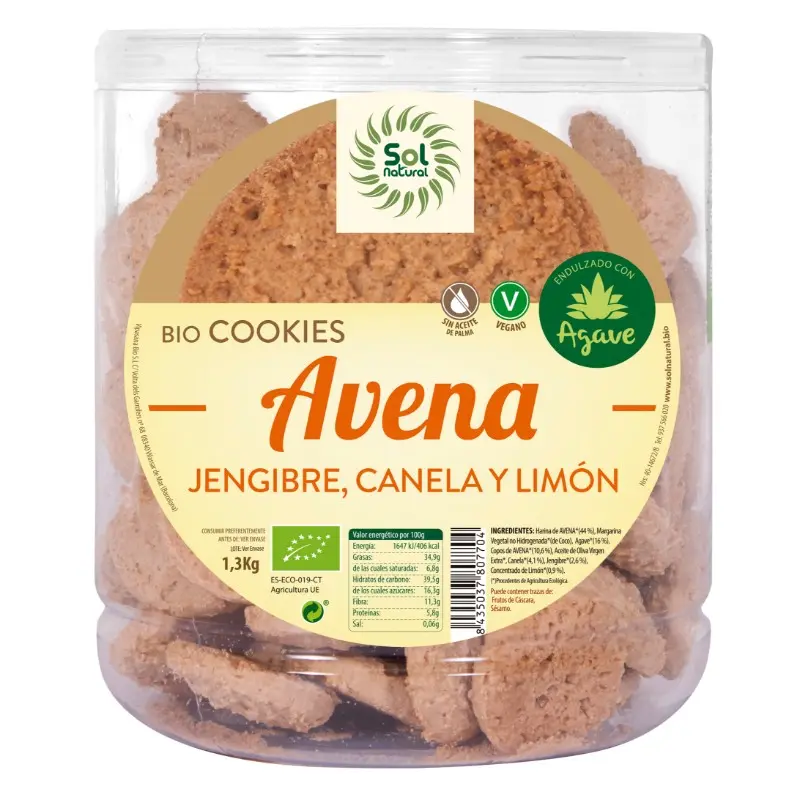 GALLETAS DE AVENA JENGIBRE-LIMON BIO 1300 g