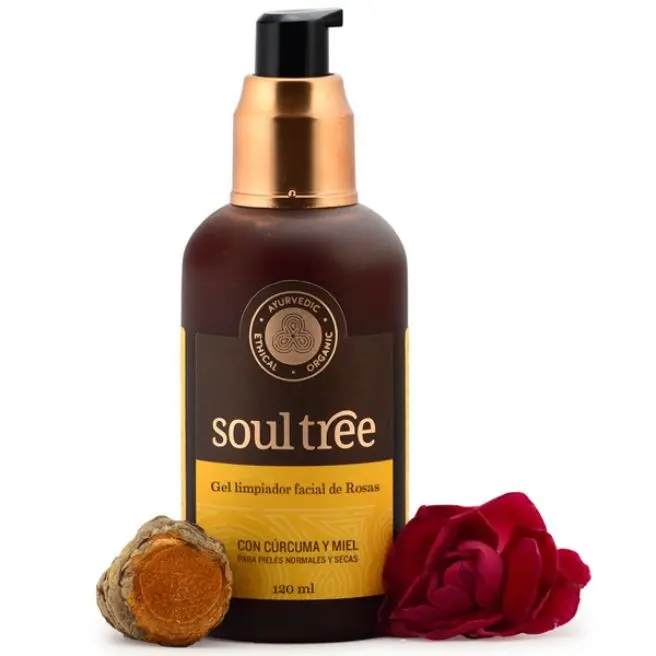 GEL LIMPIADOR FACIAL DE ROSAS CON CURCUMA 120 ML