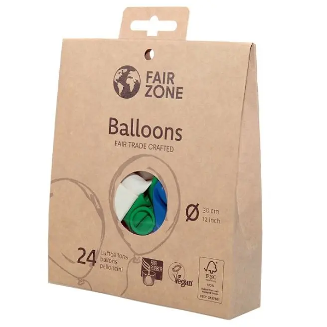 GLOBOS DE LATEX 100% NAT FSC Y COMERCIO JUSTO 24 U