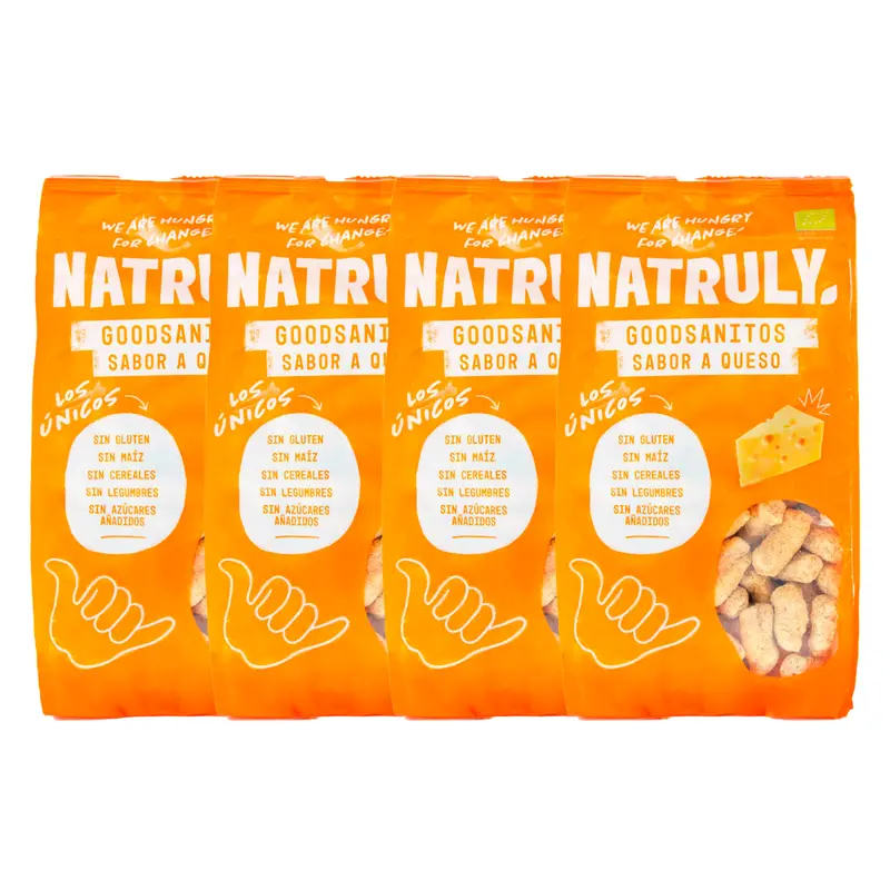 Goodsanitos BIO Snack Crujiente sabor a Queso Pack | 70gr X 4