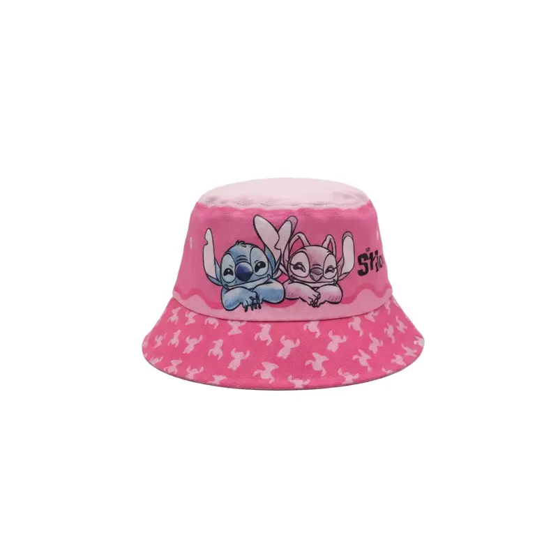 Gorro sombrero de pescador Stitch rosa infantil talla 52