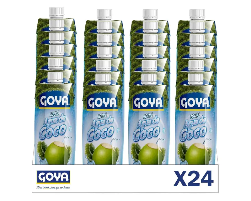Goya Agua de Coco 330 ml, 100% Agua de Coco Natural Sin Azúcar, Hidratante y Reconstituyente con Electrolitos y Minerales