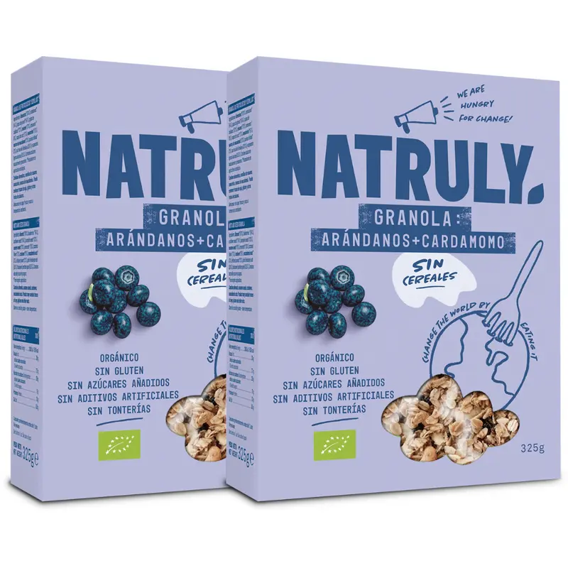 Granola Arándanos + Cardamomo BIO Pack  | 2 x 325g