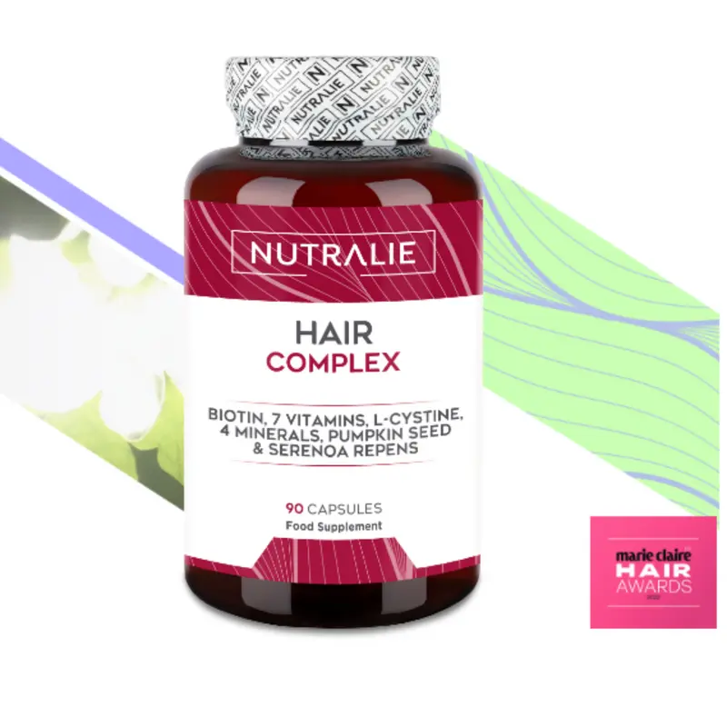 Hair Complex Nutralie – Complemento para Cabello, Piel y Uñas con Biotina, Zinc y Vitaminas