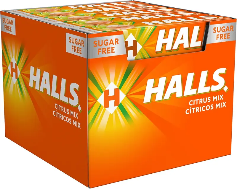 Halls Cítrico - Caramelo duro - Caja con 20 Sticks de 32 g