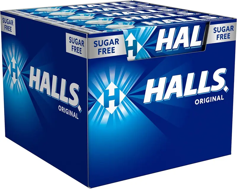 Halls Eucalipto - Caramelo duro - Caja con 20 Sticks de 32 g
