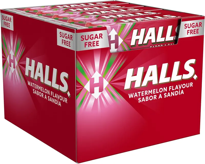 Halls Sandía - Caramelo duro - Caja con 20 Sticks de 32 g