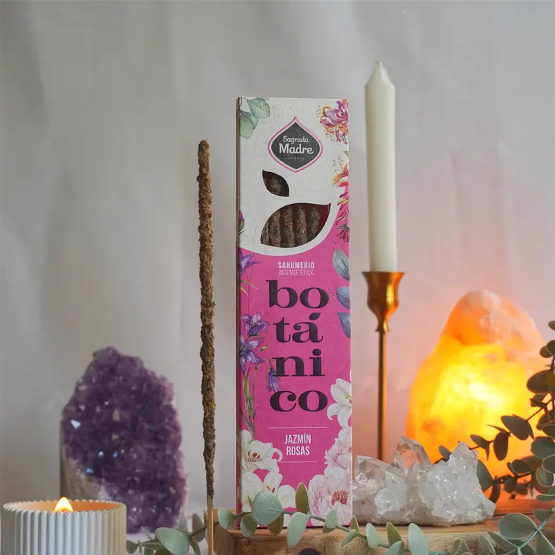 Incienso Botánico - Jazmín y Rosas - Amor, relajación y energía romántica | Sagrada Madre