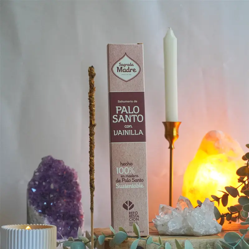 Incienso Palo Santo y Vainilla - Bienestar, armonía y energía positiva | Sagrada Madre