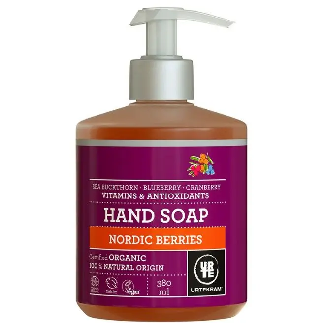 JABON MANOS FRUTOS ROJOS URTEKRAM 380ML