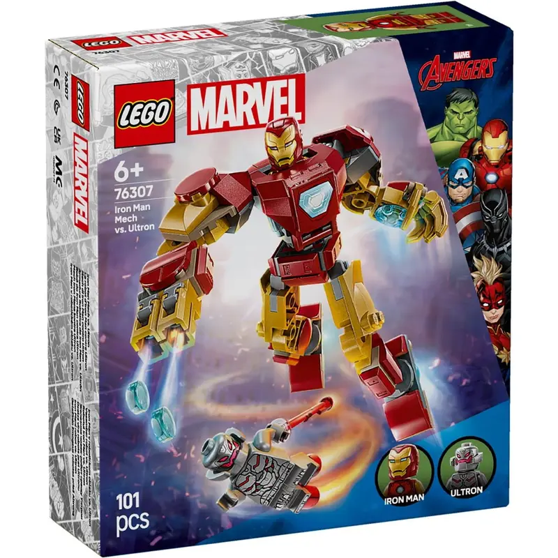Juego de construcción "Armadura robótica de Iron Man Vs Ultrón" Lego Marvel 76307