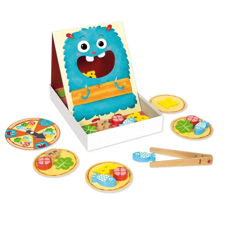 Juego de destreza Hungry Monster de madera de "Goula"