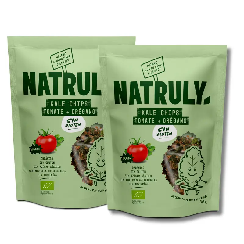 Kale chips - Tomate y Orégano BIO Pack | 2 x 30g