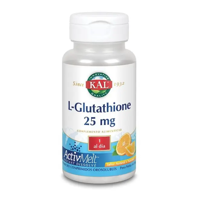 L-GLUTATION 25 mg 90 Comp sublingulaes NARANJA