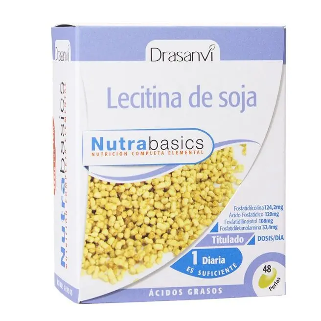 LECITINA SOJA 1200 mg 48 Perlas NUTRABASICOS