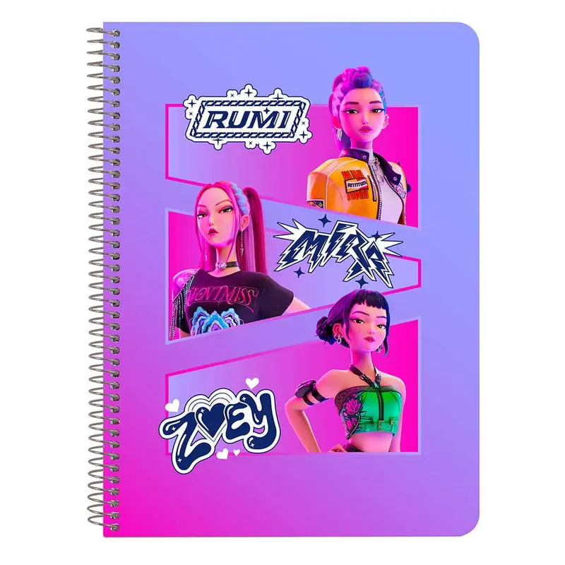 Libreta A5 K-POP Demon Hunters - Huntrix 80 hojas tapa dura