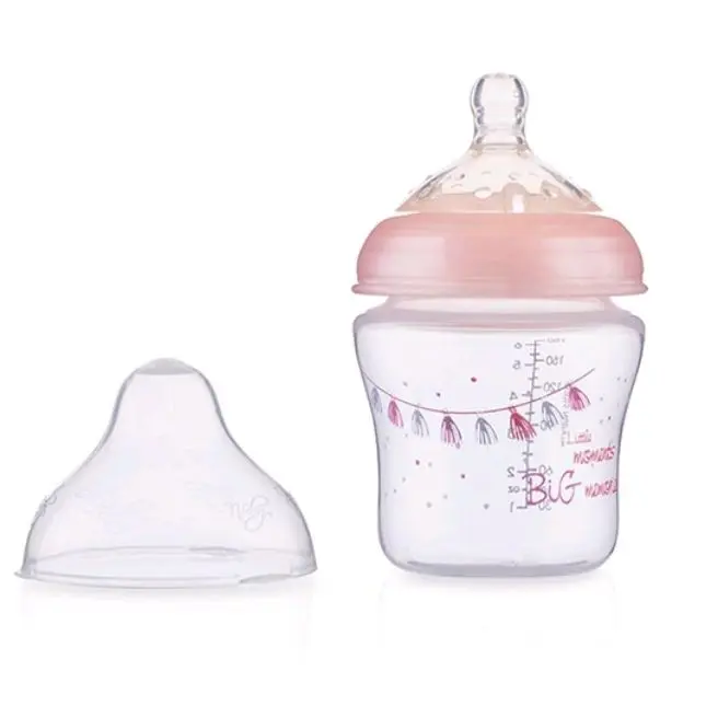 LITTLE MOMENTS -BIBERON ROSA FLUJO LENTO 180ML 0M+