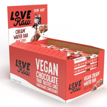 Love Raw - Barquillos rellenos de crema (Caja de 16 uds)