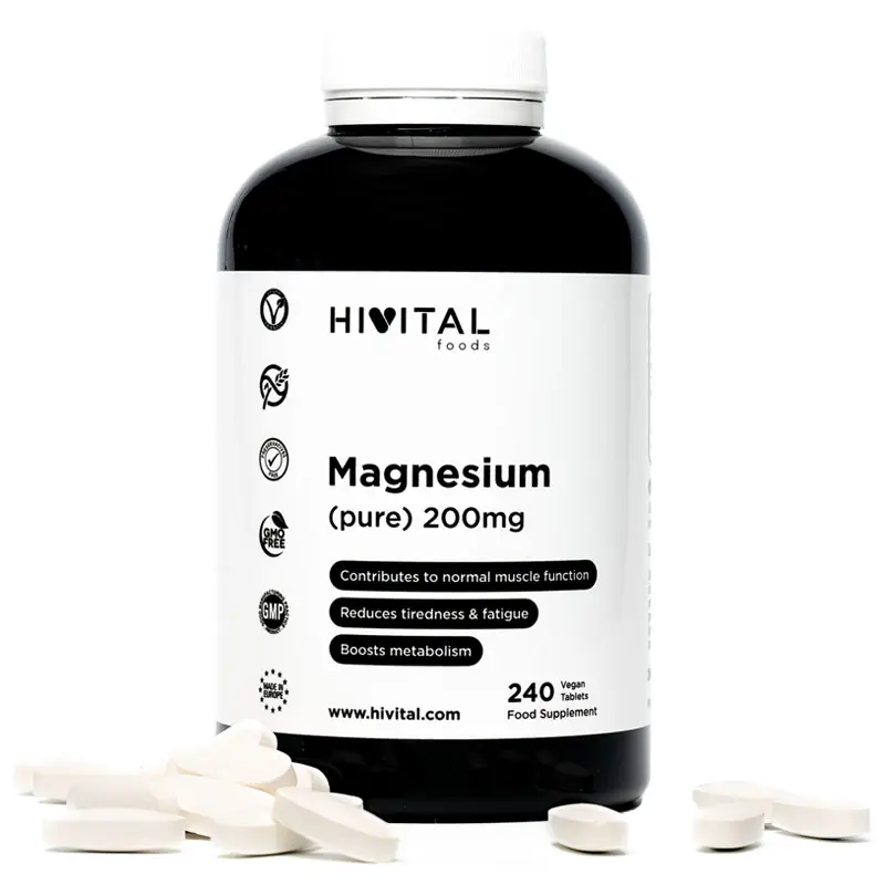 Magnesio Puro 200 mg Procedente de Citrato de Magnesio