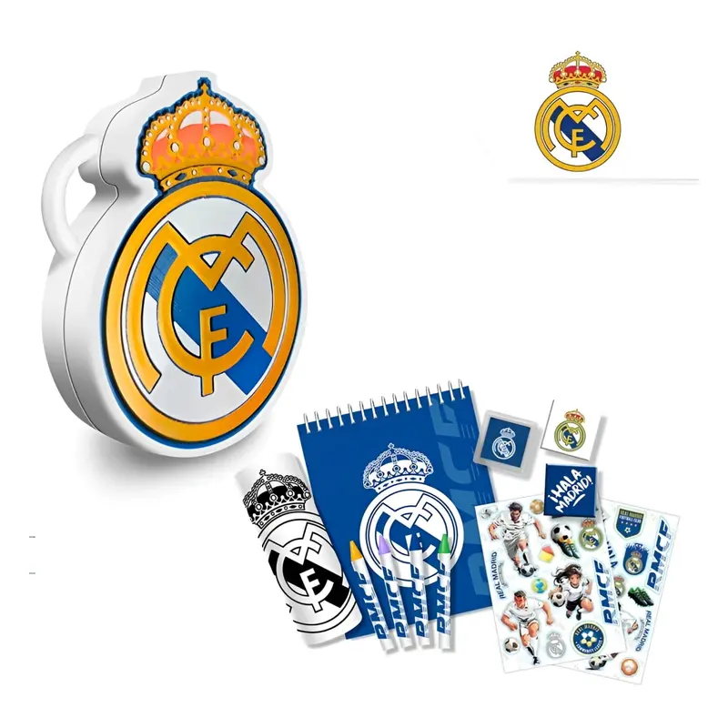 Maletín infantil 3D REAL MADRID con papelería
