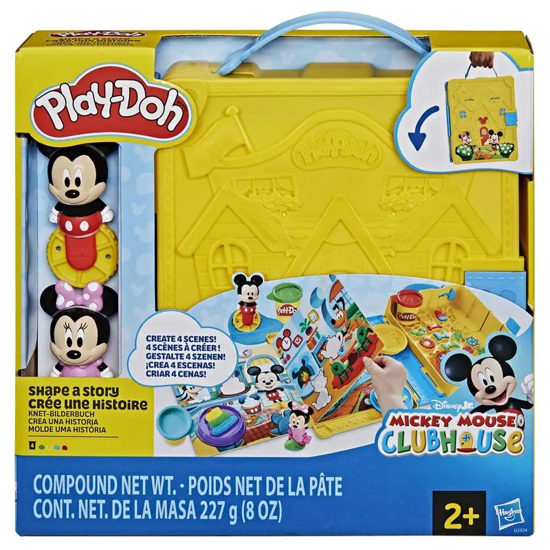 Maletín Play Doh "Crea una historia Disney Junior" con accesorios y 4 botes