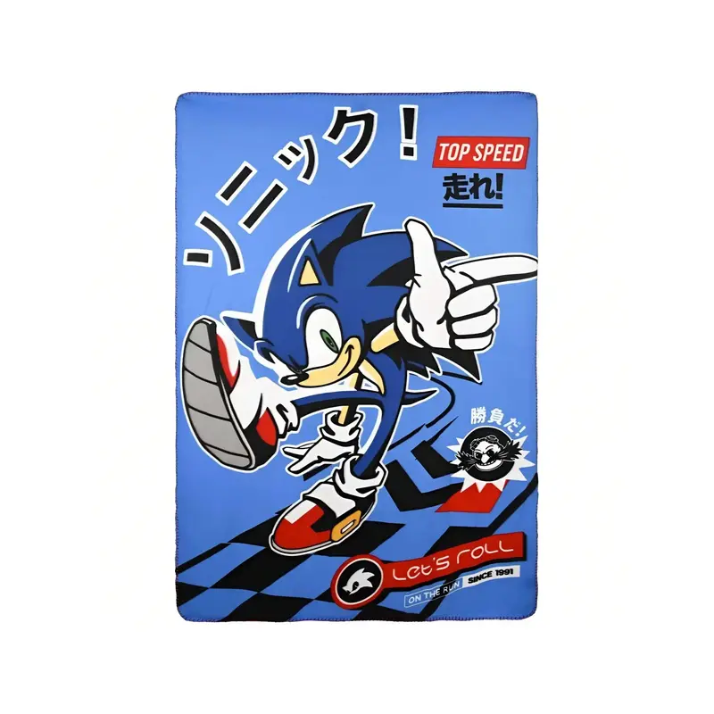 Manta polar Sonic el Erizo 140x100 cm oficial