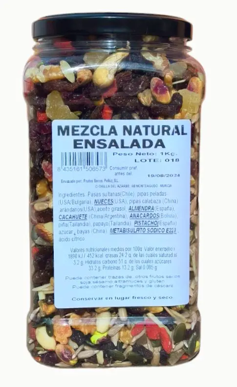 Mezcla natural Ensalada frutos secos 1 Kg