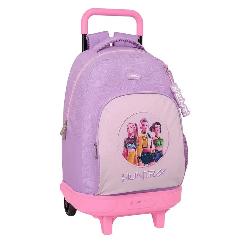 Mochila con ruedas Compact extraíble K-POP Demon Hunters - Huntrix "Iconic" lila 33x22x45cm