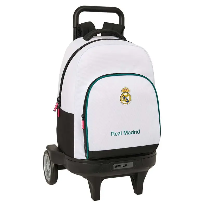 Mochila del Real Madrid CF con ruedas compact evolution equipación 26/27 33x22x45cm